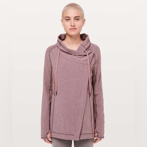 Lululemon Coast Easy Wrap- Heathered Misty Merlot